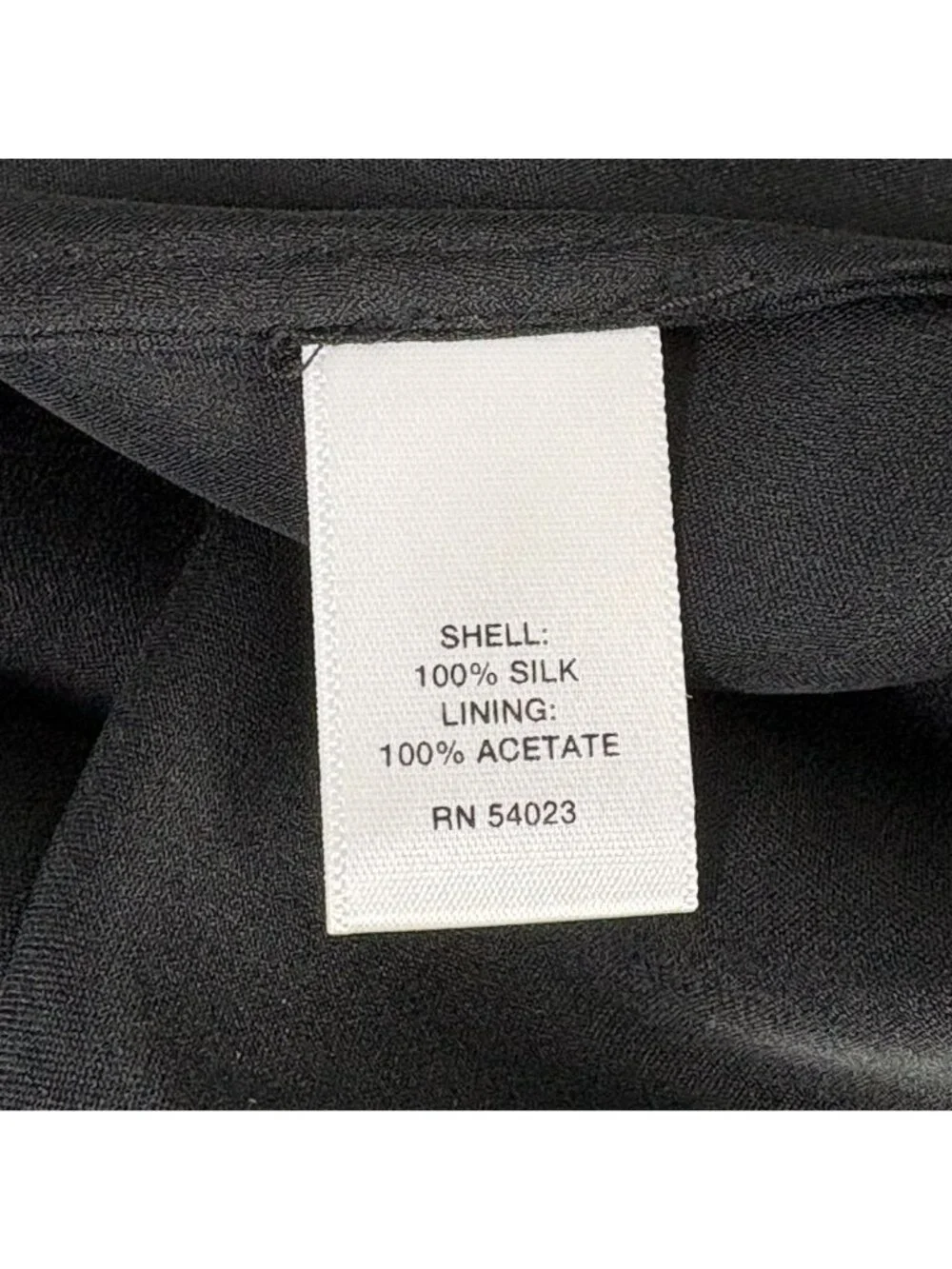 Banana Republic Midi Dress Womens 10 Black 100% Silk V Neck Short Sleeve - Picture 6 of 12